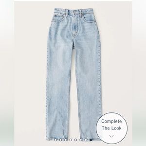 NWT Abercrombie Curve Love Ultra High Rise 90’s Straight Jean